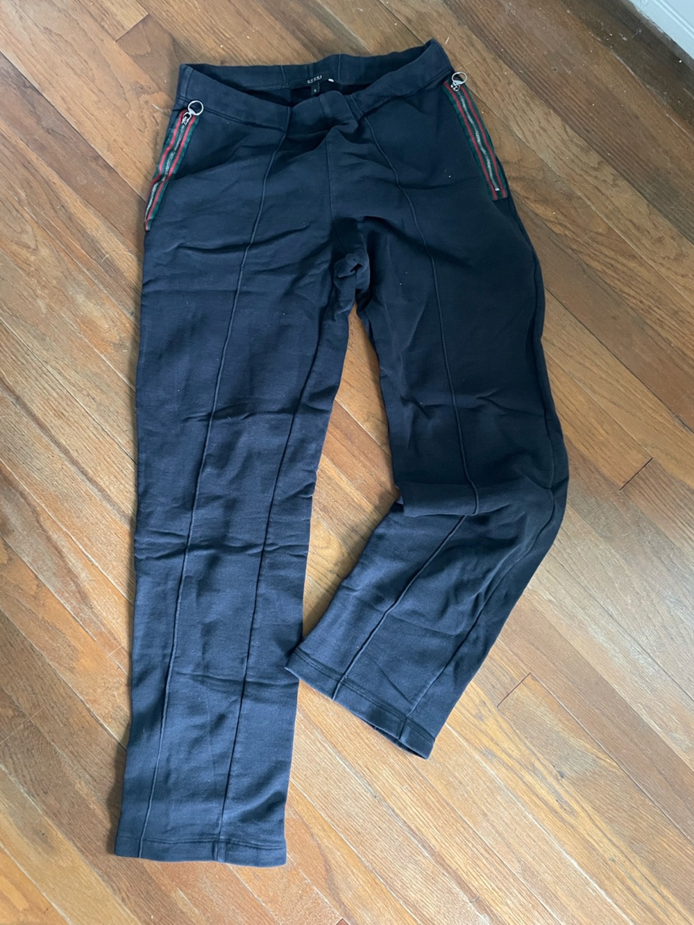 Gucci Black Jogger Pants with Signature Web Trim